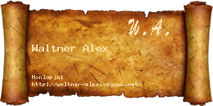 Waltner Alex névjegykártya